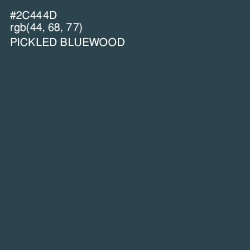#2C444D - Pickled Bluewood Color Image